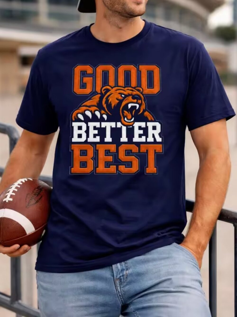 Chicago Bears "Good, Better, Best" Men's Casual Round Neck T-shirt NFL